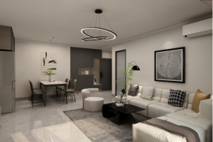 [无锡堂杰国际设计]130平现代简约装修案例，全屋浅色系搭配