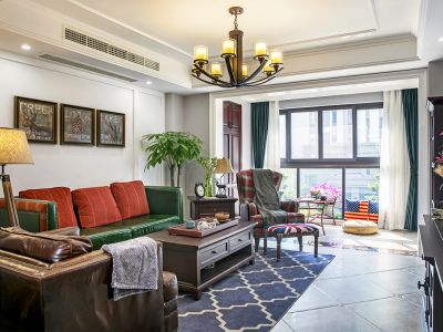 莲花首岸141平米美式四居装修案例