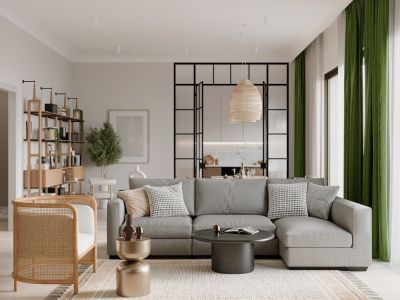 雅居乐山海郡92平简约风格二居室装修案例