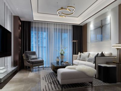 台商·書语郡96平现代风三居装修案例