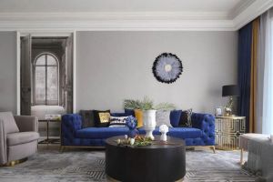 [上海同济装饰]260㎡复古风装修案例，配色大胆不被定义