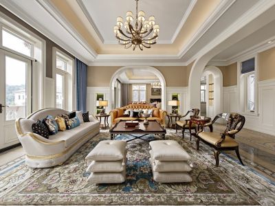 公园上城300㎡别墅美式风格装修案例