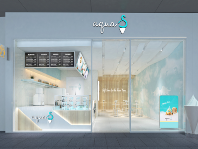 aquas冰淇淋徐家汇日月光店260平简约风格装修案例