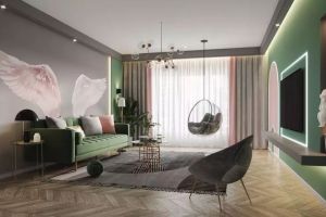 [石家庄今朝装饰]客厅有横梁怎么装修才好看？