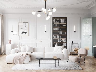 海伦湾135平北欧风格三居室装修案例