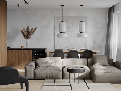 雅居乐山海郡85平简约风格二居室装修案例