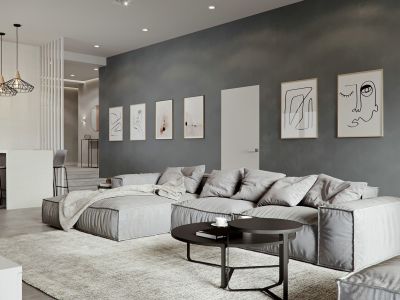 金地自在城126平简约风格三居室装修案例