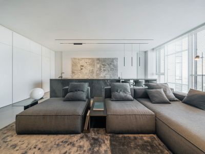 龙湖方圆102平现代风格三居室装修案例