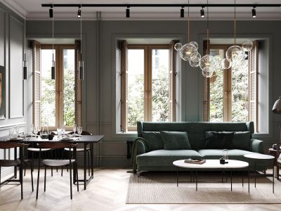 宏府鹍翔九天85平新古典风格二居室装修案例