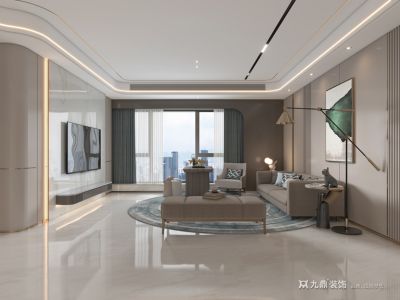 顶峰鹭江1号210平米现代轻奢风装修案例