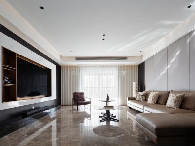 绿城玫瑰园237平米平层现代轻奢风装修案例