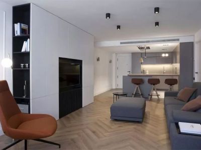 华峪南区现代风格98平米三居室装修案例