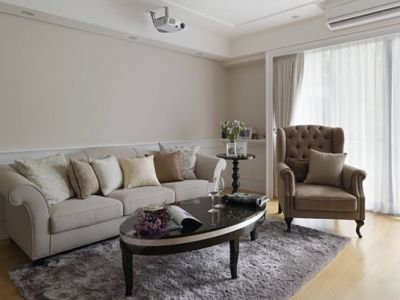 太原华侨城天鹅堡美式简约风格108平米三居室装修案例