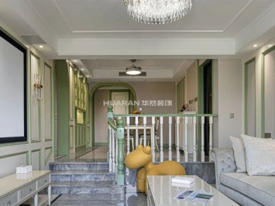 世纪阳光花园145㎡美式风格三室两厅装修案例