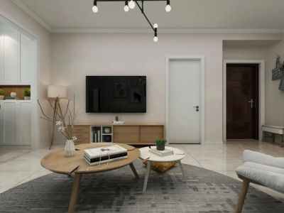 鑫江花漾里98平北欧风格装修案例