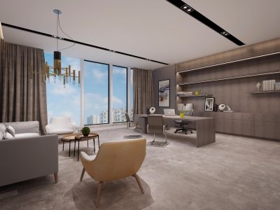 公司办公场所1300平现代风格装修设计案例