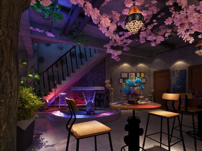 清吧780平绚丽风格装修设计案例