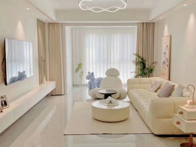 龙居山庄三居室110平米温馨奶油风装修案例