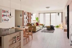 [蚌埠巨鼎装饰]110平北欧装修案例，开放式客餐厅设计