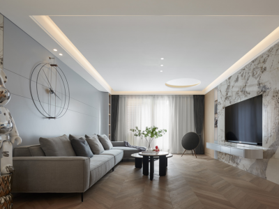 智汇东城115平现代风格三居室装修案例