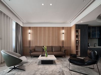 碧桂园122平新中式风格三居室装修案例