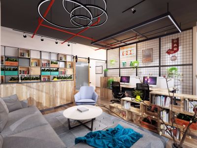 工作室740平现代风格装修设计案例