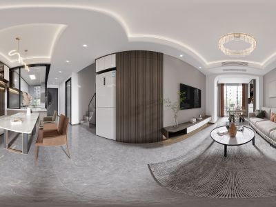 华润紫云府110平现化简约风格装修案例