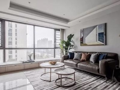 上品花园120平三居室现代简约装修案例