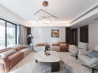 盛丰嘉园117平三居室现代简约装修案例