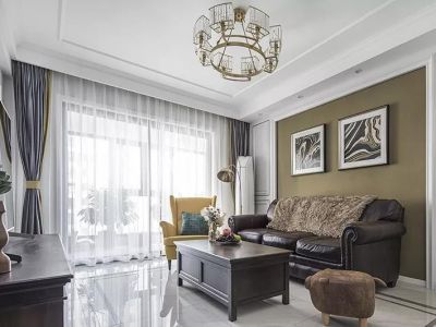 龙光御海天韵107平三居室美式风格装修案例