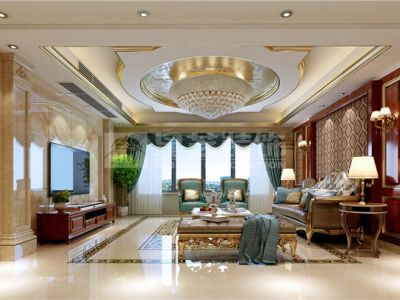 凤凰花园177平三居室欧式风格装修案例