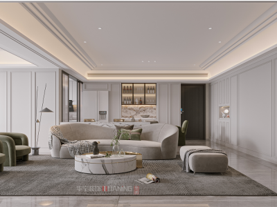 海璟天翡180m?四居室现代轻奢装修案例