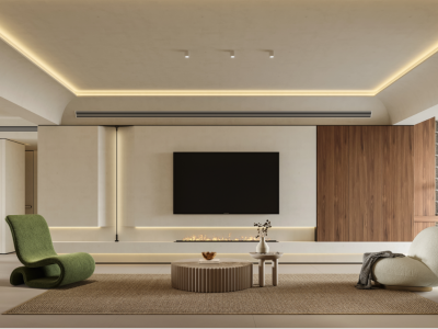 山海豪庭137m?三居室现代风格装修案例