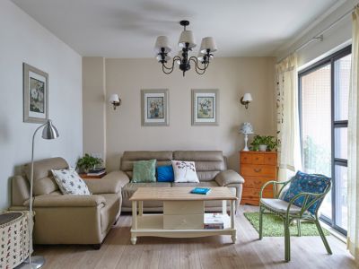 中海国际社区125平田园风格装修案例