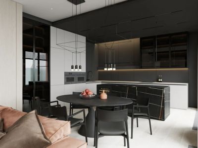 东部美的城107平极简三居装修案例