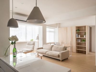 美的幸福时光108平米日式极简三居装修案例