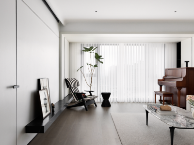 荣盛公园印象美园136平米现代简约三居装修案例