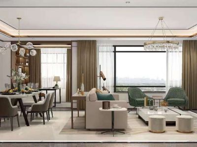 天誉誉府130平三居室轻奢装修案例