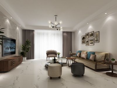 罗浮南山美庐200㎡四居室现代简约装修案例