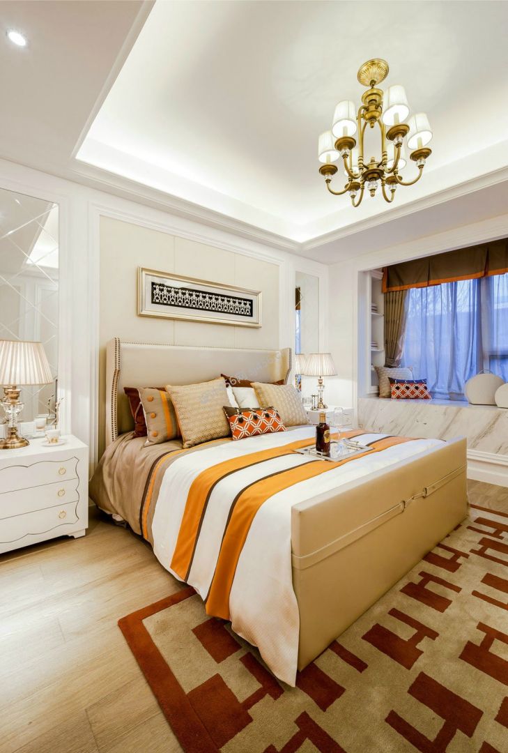 新古典风格131平米四室两厅卧室装修效果图