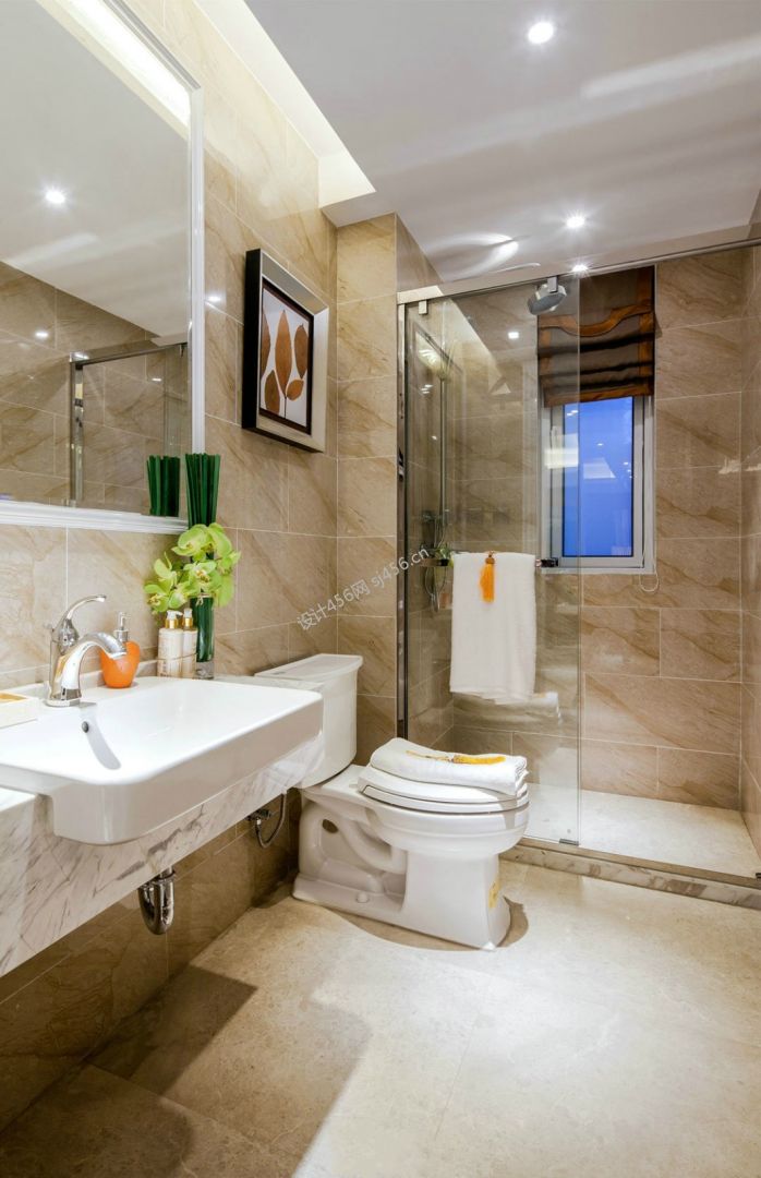 新古典风格131平米四室两厅卫生间装修效果图