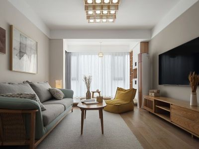 佳城地王国际88平简约现代风三居装修案例