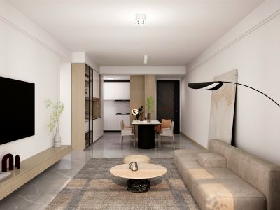 龙都丽景134平米三居室现代风格设计