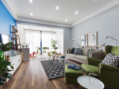 传化广场锦城105平米北欧风格三室两厅装修案例