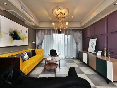 邦泰国宾上院116平米混搭风格三室两厅装修案例