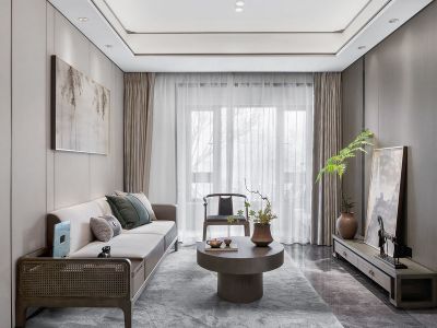 华安紫竹苑85平中式风格二居室装修案例