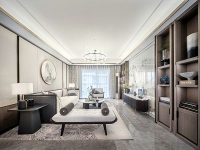 华清学府城142平轻奢风格四居室装修案例