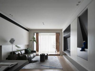 隆源国际城115平简约风格三居室装修案例