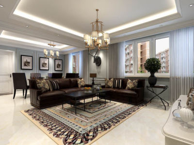 金港华庭151平欧式风格装修案例