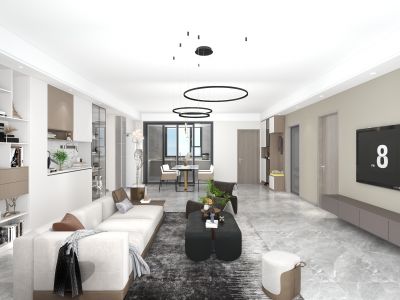 龙湖春江天境143平方米现代简约风格案例